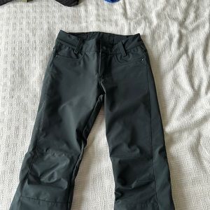 Women's ROXY XS snowboarding pants. Dark green